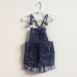 Vtg Mambro Denim Shortalls Girls Sz 2-3T Classic Staple